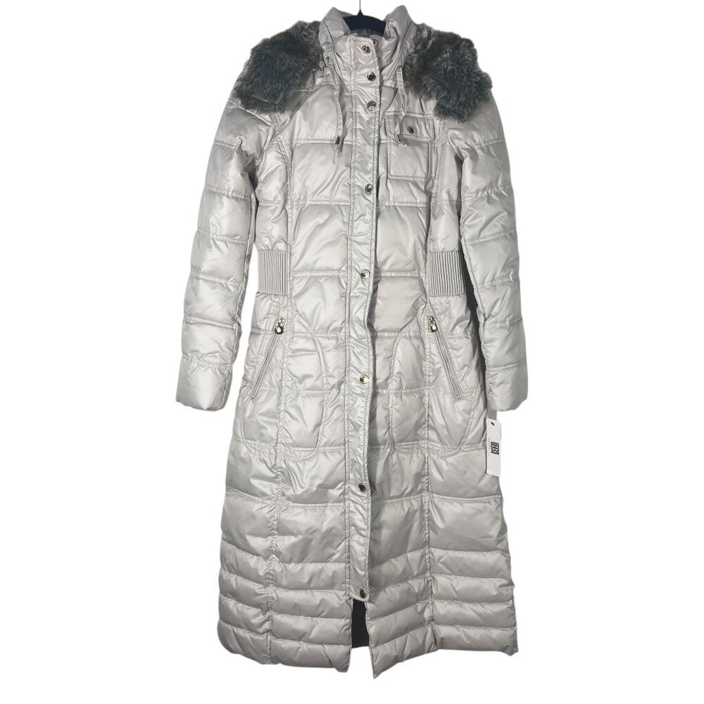 Laundry By Design Faux Fur Hooded Puffer Parka  Coat Jacket Size S